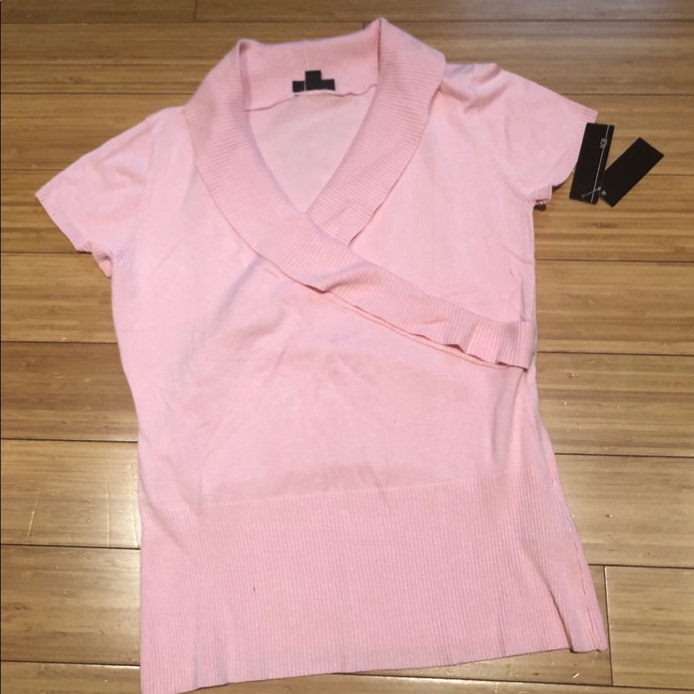 Pink cap sleeve light weight sweater